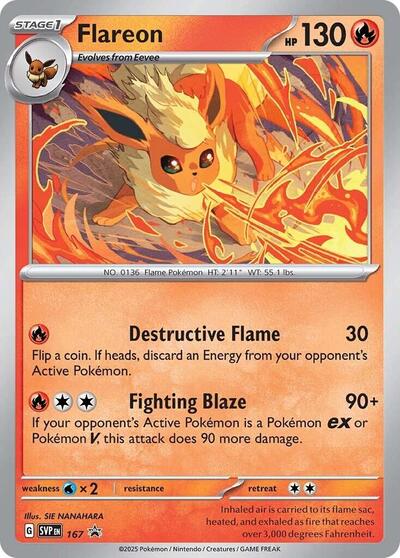 Flareon - 167 (Cosmos Holo) (SV: Scarlet & Violet Promo Cards) Near Mint Holofoil - Nick Nack's Full Frontal Attack