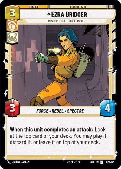 Ezra Bridger Resourceful Troublemaker (Spark of Rebellion) Near Mint - Nick Nack's Full Frontal Attack