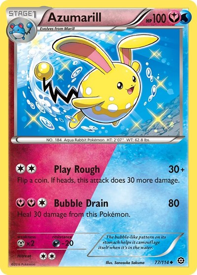 Azumarill (XY - Steam Siege) Damaged / Poor