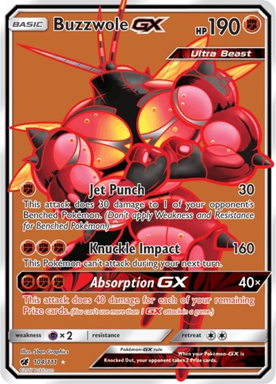 Buzzwole GX (Full Art) (SM - Crimson Invasion) Near Mint Holofoil