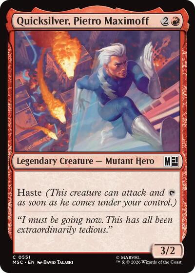 Quicksilver, Pietro Maximoff (0551) (Commander: Marvel Super Heroes) Near Mint
