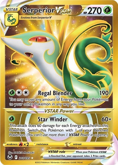 Serperior VSTAR (Secret) (210) (SWSH12: Silver Tempest) Near Mint Holofoil