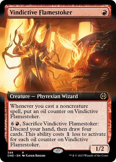 Vindictive Flamestoker (Extended Art) (Phyrexia: All Will Be One) Near Mint - Nick Nack's Full Frontal Attack