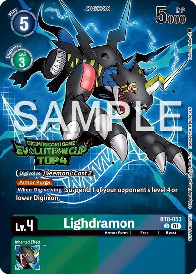 Lighdramon BT8-053 (2024 Evolution Cup Top 4) (New Awakening) Near Mint