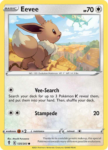 Eevee (125/203) [Espada y escudo: Cielos en evolución] 