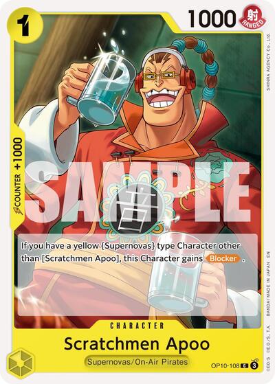 Scratchmen Apoo OP10 - 108 (Reprint) (Premium Booster - The Best - Vol. 2) Near Mint - Nick Nack's Full Frontal Attack