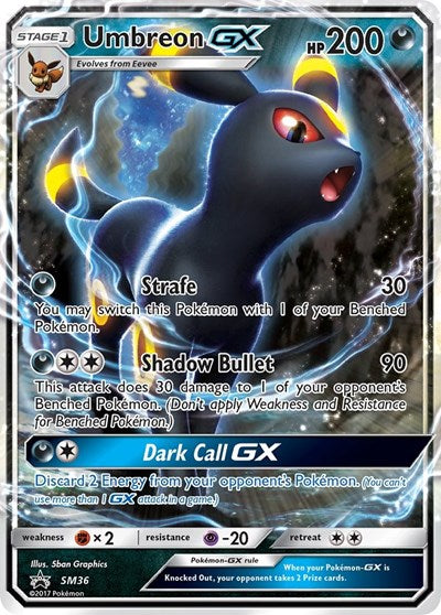 Umbreon GX - SM36 (SM Promos) Medium Play Holofoil