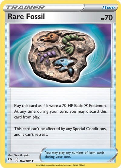 Rare Fossil (SWSH03: Darkness Ablaze) Near Mint - Nick Nack's Full Frontal Attack