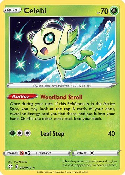 Celebi (Shining Fates) Near Mint - Nick Nack's Full Frontal Attack
