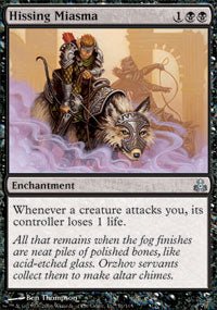 Hissing Miasma (Guildpact) Light Play Foil - Nick Nack's Full Frontal Attack