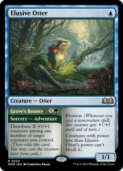 Elusive Otter (Wilds of Eldraine) Near Mint Foil - Nick Nack's Full Frontal Attack