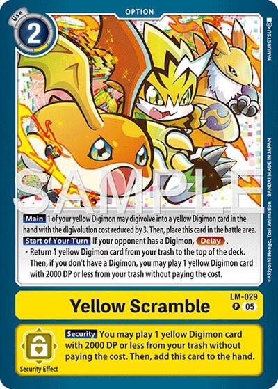 Yellow Scramble (Reprint) (Advanced Booster Digimon Generation) Near Mint Foil - Nick Nack's Full Frontal Attack