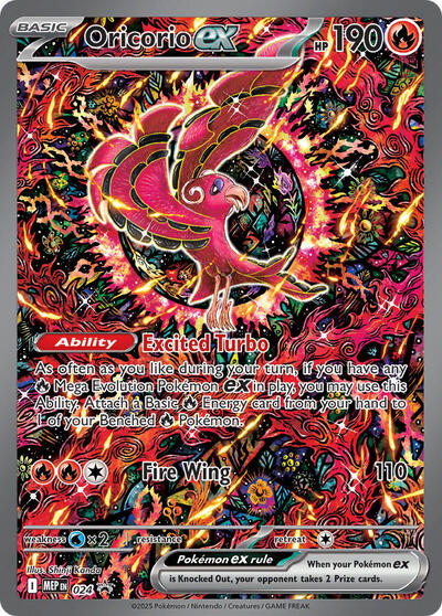 Oricorio ex - 024 (ME: Mega Evolution Promo) Light Play Holofoil