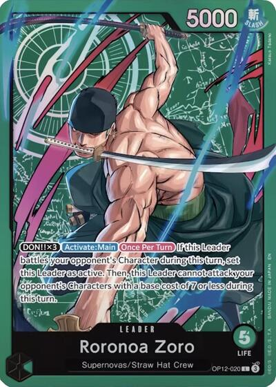 Roronoa Zoro OP12-020 (Zoro Deck) (Learn Together Deck Set) Near Mint Foil