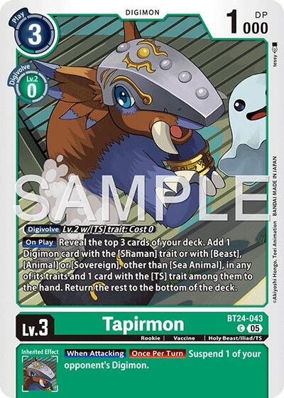 Tapirmon (Time Stranger) Near Mint - Nick Nack's Full Frontal Attack
