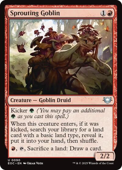 Sprouting Goblin (Commander: Edge of Eternities) Near Mint - Nick Nack's Full Frontal Attack