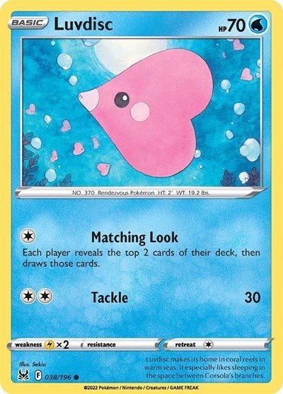 Luvdisc (SWSH11: Lost Origin) Near Mint - Nick Nack's Full Frontal Attack