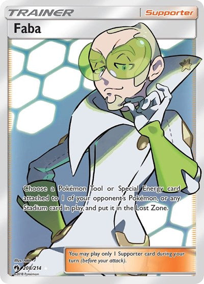 Faba (Full Art) (SM - Lost Thunder) Near Mint Holofoil