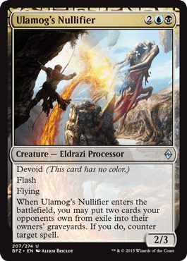 Ulamog's Nullifier (Battle for Zendikar) Near Mint - Nick Nack's Full Frontal Attack