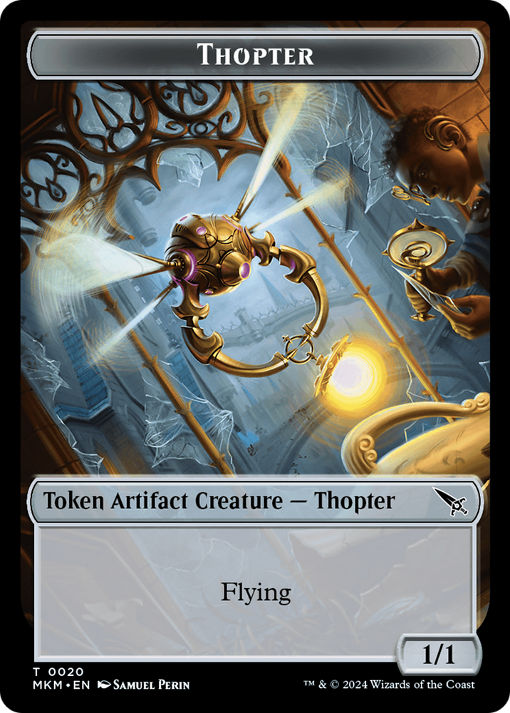 Thopter (0020) // Voja Fenstalker Double-Sided Token [Murders at Karlov Manor Tokens]