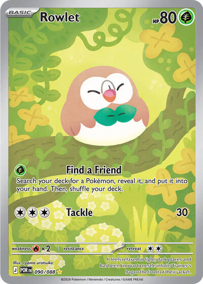 Rowlet - 090 (ME03: Perfect Order) Near Mint Holofoil