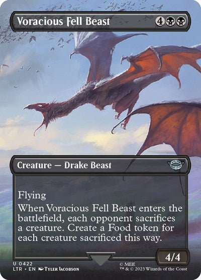 Voracious Fell Beast (Borderless) (Universes Beyond: The Lord of the Rings: Tales of Middle - earth) Near Mint - Nick Nack's Full Frontal Attack