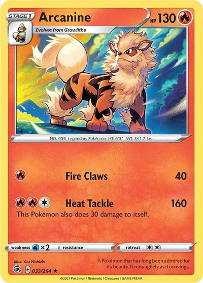 Arcanine (SWSH08: Fusion Strike) Near Mint