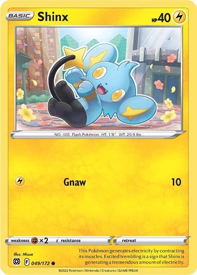 Shinx (SWSH09: Brilliant Stars) Near Mint - Nick Nack's Full Frontal Attack