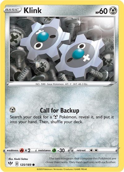 Klink (SWSH03: Darkness Ablaze) Near Mint - Nick Nack's Full Frontal Attack