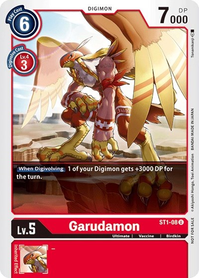 Garudamon ST1-08 (Tamer Party Vol. 2 Promo) (Starter Deck 01: Gaia Red) Near Mint