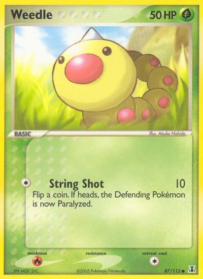 Weedle (Delta Species) Damaged / Poor Reverse Holofoil