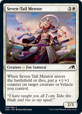 Seven - Tail Mentor (Kamigawa: Neon Dynasty) Near Mint - Nick Nack's Full Frontal Attack