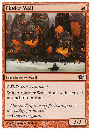 Cinder Wall (8th Edition) Near Mint - Nick Nack's Full Frontal Attack