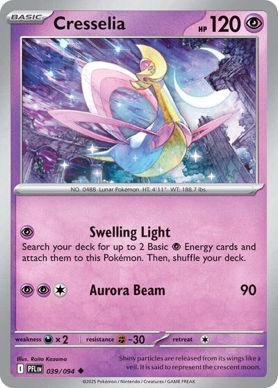 Cresselia (ME02: Phantasmal Flames) Near Mint Reverse Holofoil - Nick Nack's Full Frontal Attack