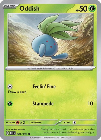 Oddish (Scarlet and  Violet: Obsidian Flames) Near Mint