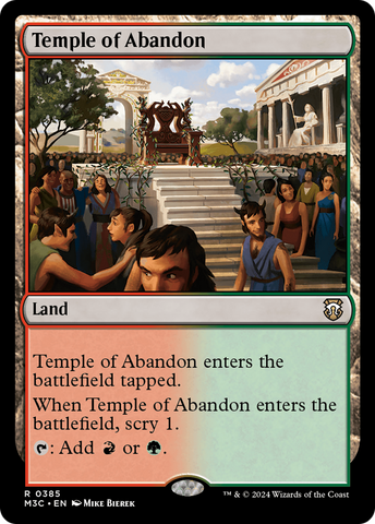 Temple of Abandon (Ripple Foil) [Modern Horizons 3 Commander]