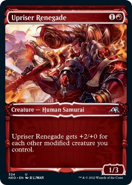 Upriser Renegade (Showcase) (Kamigawa: Neon Dynasty) Near Mint - Nick Nack's Full Frontal Attack