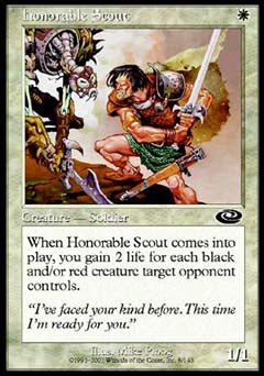 Honorable Scout (Planeshift) Light Play Foil - Nick Nack's Full Frontal Attack