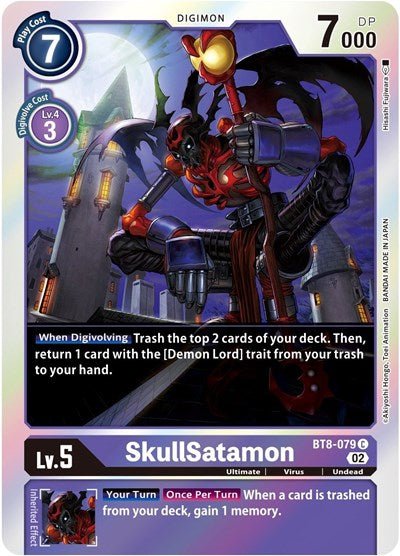 SkullSatamon (Alternate Art) (Starter Deck 14: Beelzemon Advanced Deck Set) Near Mint Foil - Nick Nack's Full Frontal Attack