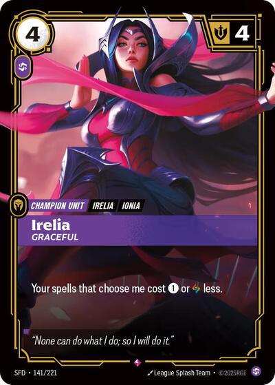 Irelia Graceful (Spiritforged) Near Mint Foil - Nick Nack's Full Frontal Attack
