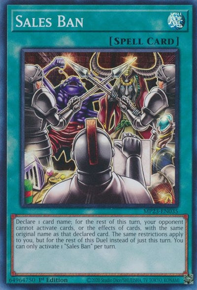 Sales Ban (25th Anniversary Tin: Dueling Heroes Mega Pack) Light Play 1st Edition