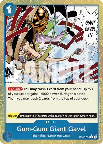 Gum - Gum Giant Gavel (Textured Foil) (Premium Booster) Near Mint Foil - Nick Nack's Full Frontal Attack