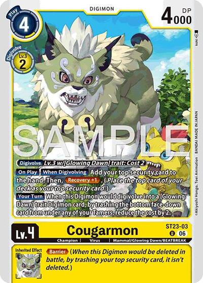 Cougarmon (Starter Deck 23: Beatbreak) Near Mint - Nick Nack's Full Frontal Attack
