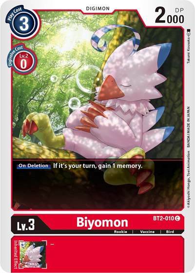 Biyomon BT2-010 (Release Special Booster) Near Mint