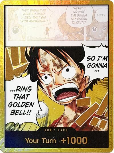 DON!! Card (Luffy) (Gold) (Adventure on Kami's Island) Near Mint Foil - Nick Nack's Full Frontal Attack