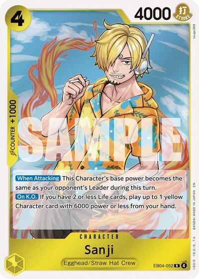 Sanji (EB04 - 052) (Adventure on Kami's Island) Near Mint Foil - Nick Nack's Full Frontal Attack