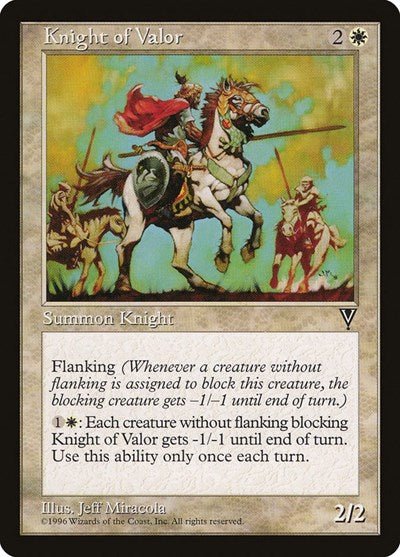 Knight of Valor (Visions) Light Play - Nick Nack's Full Frontal Attack
