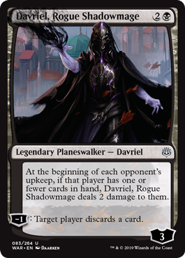 Davriel, Rogue Shadowmage (War of the Spark) Near Mint - Nick Nack's Full Frontal Attack