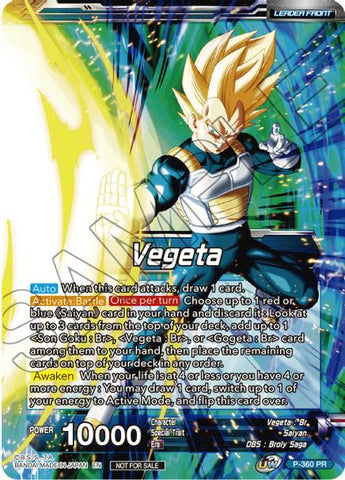 Vegeta // SSG Vegeta, Crimson Warrior (Gold Stamped) (P-360) [Cartes de promotion] 