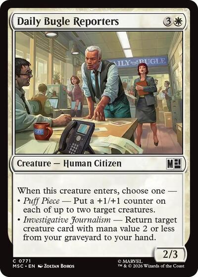 Daily Bugle Reporters (Commander: Marvel Super Heroes) Near Mint Foil